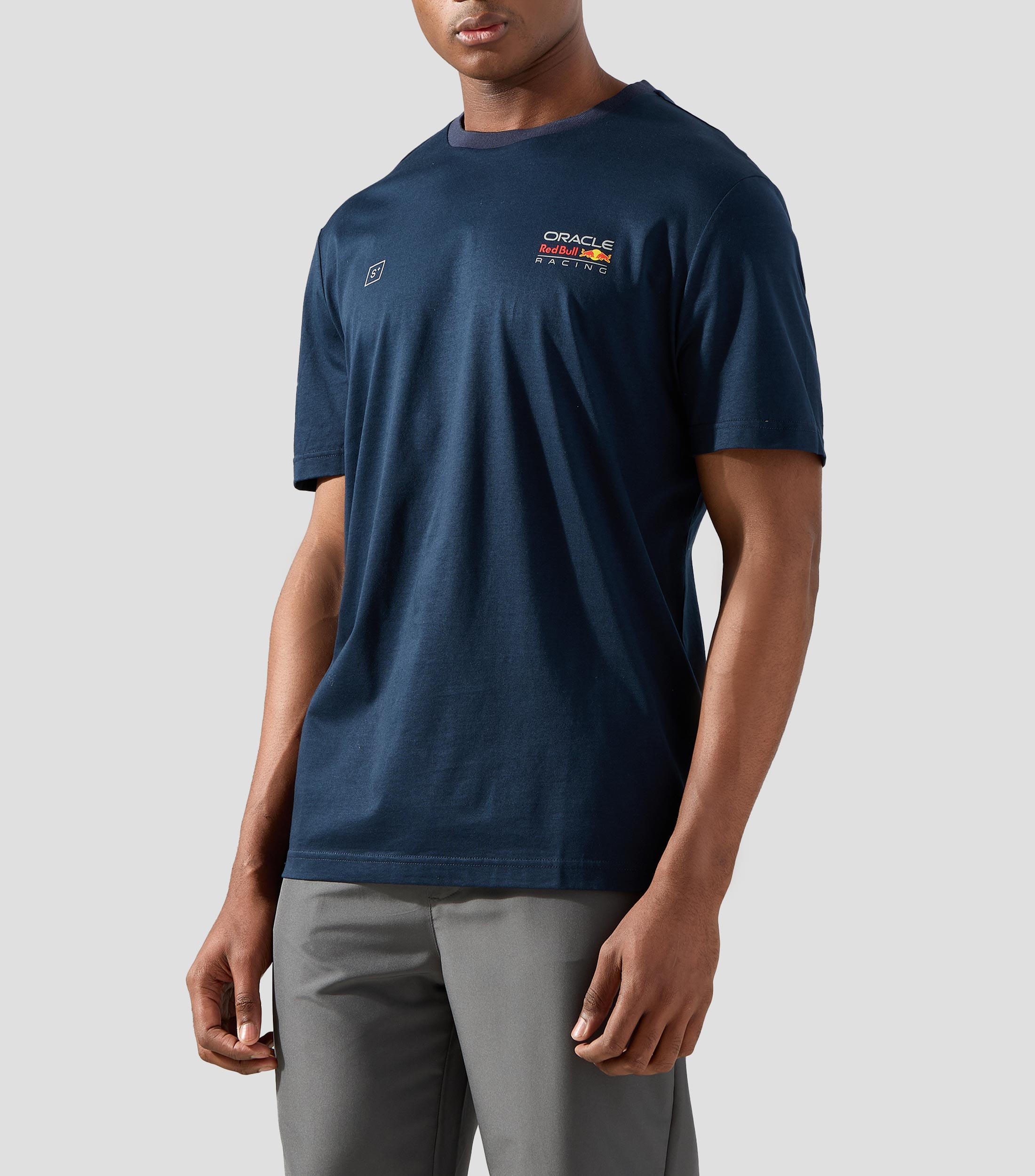 Playera cuello redondo manga corta con estampado Hombre